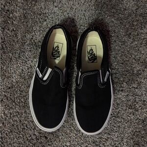 Vans Black Canvas Slip-Ons